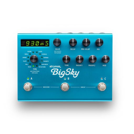 Pedal de Efectos de Guitarra Strymon BigSky Multi Reverb con 12 Maquinas de Reverb unicas para Guitarra Electrica y Acustica, Sintetizadores, Vocales y Teclados