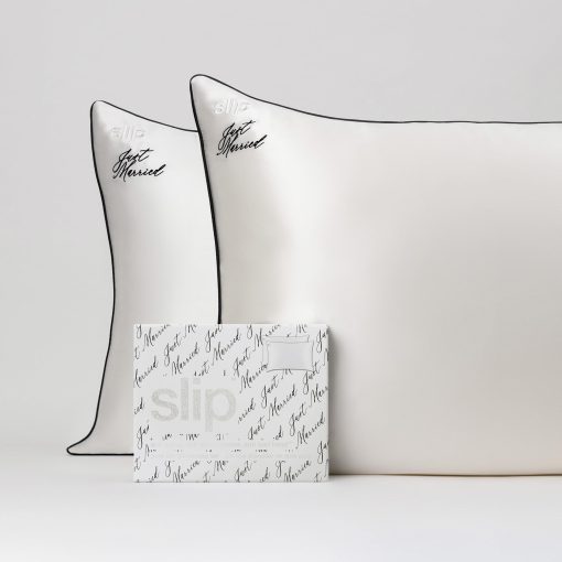 Juego de Fundas de Almohada Originales Just Married | 100% Seda de Morera Pura | Suave y Sedoso para un Sueno de Lujo | Incluye 2 Fundas de Almohada, Previene la Rotura del Cabello, Amigable con la Piel - Imagen 8