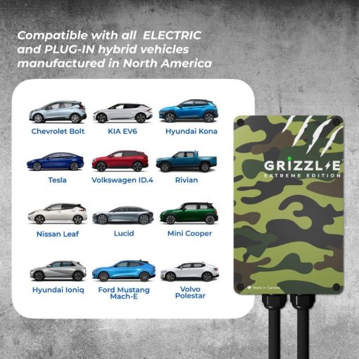 Cargador de Vehiculo Electrico Grizzl-E Nivel 2 240V / 40A Certificado UL y Energy Star Carcasa de Metal Estacion de Carga Rapida de Coche Electrico Interior/Exterior, Enchufe NEMA 14-50, Edicion Extreme - Imagen 4