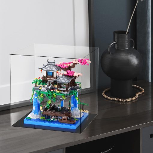 Conjunto de bloques de construccion de arbol de cerezo CAXIMSY con caja de presentacion acrilica Arquitectura china de flor de durazno Conjunto de construccion micro mini juguete regalo para ninos adultos ?3320 piezas? - Imagen 7