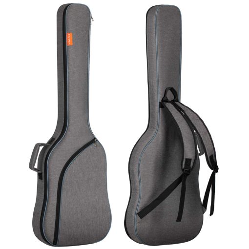 Funda para guitarra electrica CAHAYA Gig Bag Backpack para bajo acolchada 0.3 pulgadas de grosor, Gris CY0202
