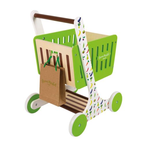 Carrito de Compras de Madera Janod Green Market con 7 Accesorios - Edades 18 Meses+ - J06579 - Imagen 2