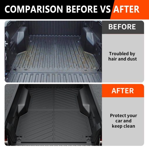 Tapete para cama de camioneta powoq de 6 pies compatible con Toyota Tacoma 2005-2023 Material de TPE Reemplazo para Accesorios Toyota Tacoma 2005-2016 2017 2018 2019 2020 2021 2022 2023 (Tapete de 6 pies) - Imagen 3