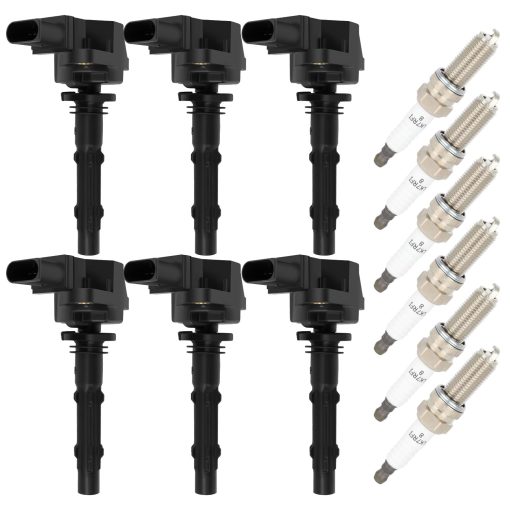 ECCPP UF535 6 bobinas de encendido con 6 bujias de iridio para Dodge para Mercedes-Benz 2007 2008 Sprinter 2500 3500 C230 C280 C300 C350 CL550 ML450 SLK280 2011 2012 2015 3.0L V6 5.5L 4.7L V8 3.5L C1656 - Imagen 9