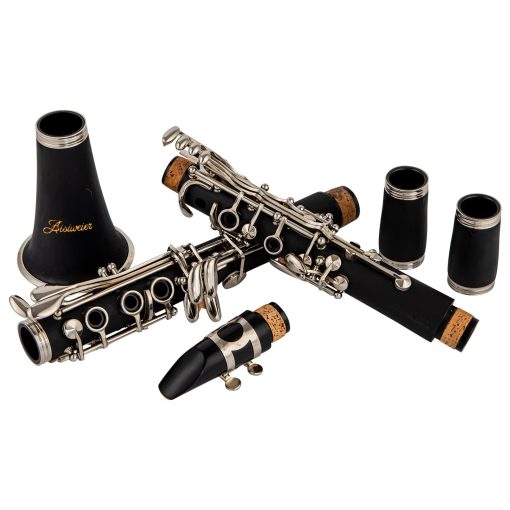 Clarinete en Si Bemol Aisiweier Negro de Ebonita Para Estudiantes Principiantes, Con Llaves Niqueladas, Correa, Grasa para Juntas, Guantes Blancos, Pano de Pulido Suave, 8 Almohadillas para Boquilla, Clarinetes Duros - Imagen 3