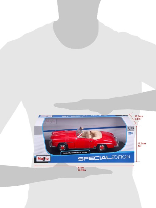 Maisto 1:18 1955 Mercedes-Benz 190SL Vehiculo Fundido a Troquel - Imagen 6