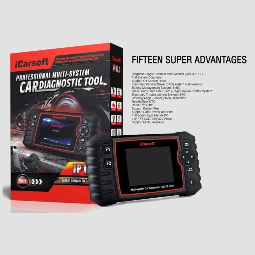 Herramienta de diagnostico iCarsoft JP V2.0 para vehiculos japoneses Toyota/Lexus/Scion/Isuzu/Nissan/Infiniti/Mitsubishi/Honda(Acura)/Mazda/Subaru +Reset de aceite +EPB+BMS+DPF+SAS+ETC+BLD+INJ - Imagen 6