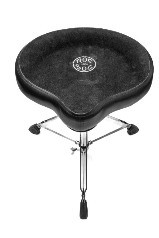 Taburete de bateria con gas Nitro Roc-N-Soc con asiento original, negro - Imagen 3