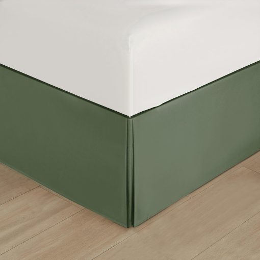 Juego de Edredon para California King LANCO MODERN LIFESTYLE, Verde, 7 Piezas en una Bolsa, Suave Jacquard con Pieza Solida, Juego de Cama de Lujo con Edredones, Faldon de Cama, Fundas de Almohada y Cojines Decorativos - Imagen 8