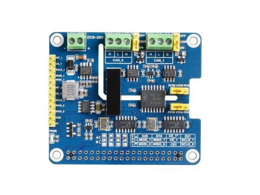 Waveshare 2-Channel Isolated CAN FD Expansion HAT para Raspberry Pi con Soporte para CAN FD y Circuitos de Proteccion Multiples