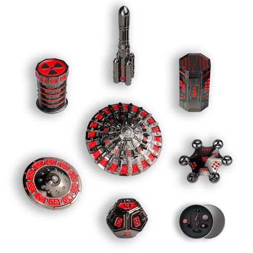 UD Unique Dice DND Dice Set, Juego de dados UFO, Juego de dados Elemento Marte, Juego de dados metalicos DND, D&D Dungeons and Dragons Regalo de dados para Juegos de Rol (RPG), Warhammer 40K, Ciencia Ficcion, Conjuntos de Dados Poliedricos Juegos de Mesa