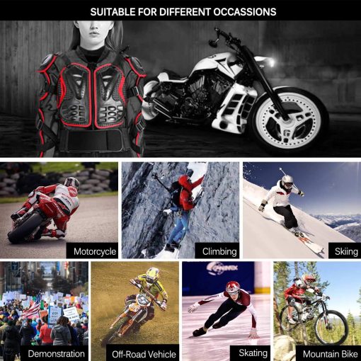 Chaqueta protectora para motocicleta Armadura completa de proteccion de cuerpo Chaqueta de seguridad protectora para motocross Racing Armor para hombres y mujeres Para motocicleta todoterreno Ciclismo Esqui Patinaje - Imagen 8