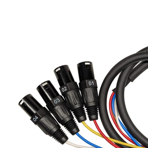 Cable Serpiente de Audio XLR Macho a Hembra de 4 Canales Milestock, Codificado por Colores para Directos, Grabaciones, Estudios, Mezcladores, Sistemas IEM & Microfonos, 10 pies - Imagen 6