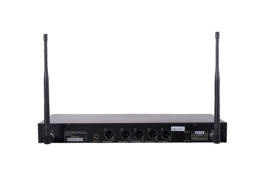 Sistema de Microfono Inalambrico Profesional Ajustable de 200 Canales Montable en Rack de Sound Town con Receptor de Metal, 4 Microfonos Lavalier, 4 Transmisores de Cuerpo (NESO-U4LL) - Imagen 3