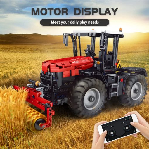 Conjunto de Juguetes de Construccion de Tractor RC Pesado 4 en 1 de Mould King, Set de Granja de Tractor de Control Remoto, 17020 Kit de Construccion de Coche de Granja para Adultos y Ninos 14+ (2716 PCS) - Imagen 6