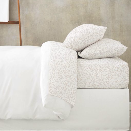 Juego de sabanas organicas MakeMake Full (4 piezas) certificado GOTS sabanas de algodon organico 300 TC Sateen Suave Sabana Ajustable Sabana Plana Fundas de Almohada Infantil Ninos (Full, Gardenia) - Imagen 5