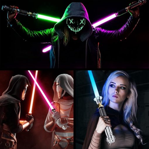 ELESKOCO Smooth Swing Luke V3.0 Lightsaber, Luz de Sable de Luz con Control de APP Cambio Infinito de 16 Colores, Sables de Luz de Combate con Sensor de Movimiento Premium Metal 16 Sonidos Espada de Luz para Adultos y Adolescentes Regalo - Imagen 6