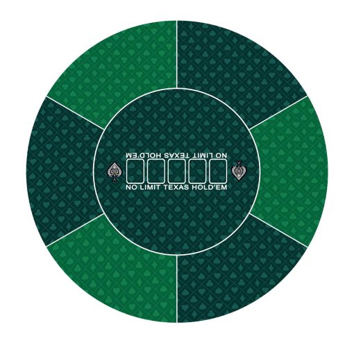 Tapete de Poker redondo nuveti de 24/31/47/55 pulgadas para Texas Holdem | Tapete de Mesa de Poker Portatil con Diseno Art Deco para 8 Jugadores para Jugar Cartas, Juegos de Poker, Blackjack, Casino