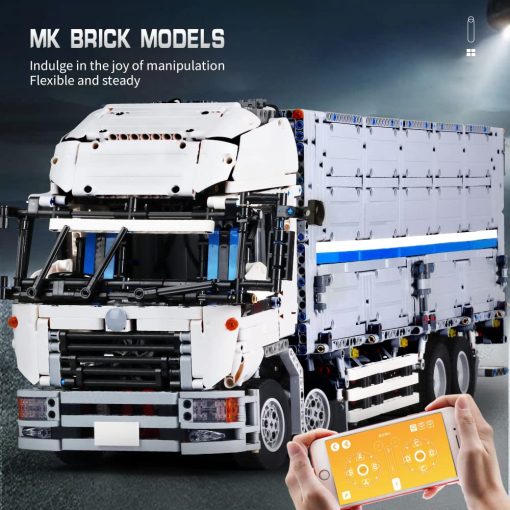 Mould King 13139 Kit de Construccion de Camion de Cuerpo de Ala, Conjunto de Bloques de Construccion MOC para Construir, Juguete Regalo para Ninos de 8 anos en adelante / Coleccionistas Adultos (4166 Piezas con Motor/Control Remoto de APP) - Imagen 8