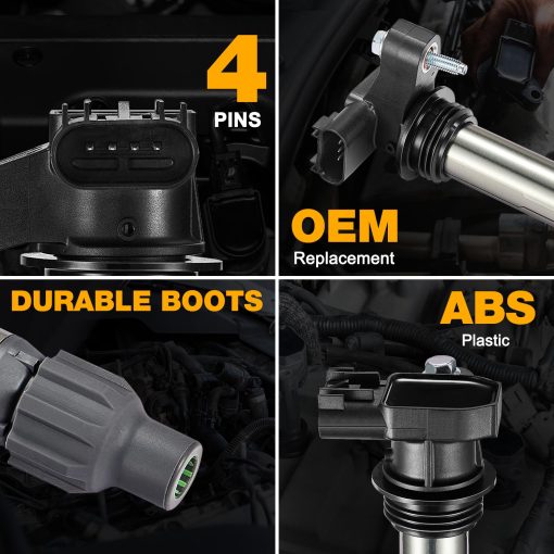 BDFHYK Paquete de 6 Bobinas de Encendido UF569 Compatible con Buick Allure Cadillac ATS CTS XTS Chevy Impala GMC Acadia Pontiac G6 Saab 9-4X Saturn Outlook Reemplazo para C1555 D515C GN10494 - Imagen 2