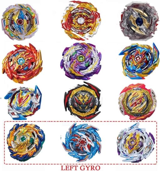 Set de Juguetes de Peonzas Bey Battle Burst Gyro Blade con Caja Portatil - 12 Peonzas y 2 Lanzadores de Dos Vias - Juego de Ataque de Fusion Metalica - Regalo para Ninos y Ninas - Imagen 6