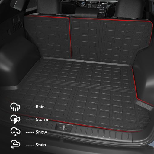 Xipoo Protector de maletero compatible con Hyundai Tucson 2022-2024 Protector de respaldo de maletero Mat TPE Protector de asiento trasero de repuesto para Accesorios Hyundai Tucson 2022 2023 2024 (Mat de maletero trasero + Mat de respaldo trasero) - Imagen 5
