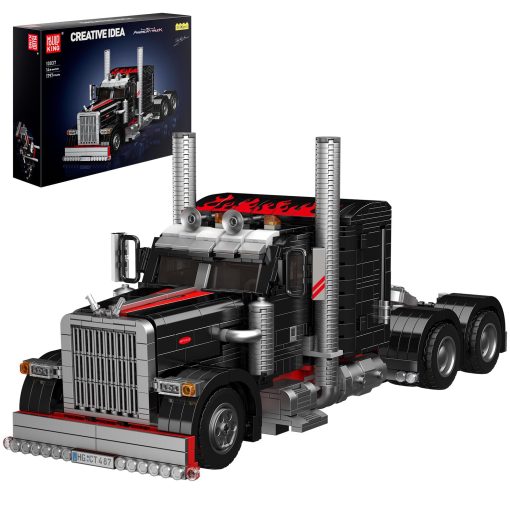 Mould King Juego de Construccion Camion Semi, Sets de Camiones Coleccionables Modelo de Vehiculo para Construir y Exhibir, 10037 Kits de Bloques STEM Decorativos para Adultos y Niños Niñas de 14+ Años (1797 Piezas)