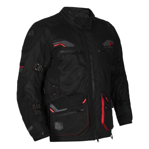 Chamarra Tourmaster Ridgecrest - Chamarra de moto tipo aventura con malla transpirable y armadura CE aprobada, varios bolsillos para proteccion en todo clima - Imagen 3