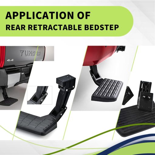 Paso de cama trasera Tailgate Bedstep Apto para Toyota Tundra 2022 2023 Plegable Paso de camion retractil Paso de parachoques reemplazar # PTS30-34000 - Imagen 6