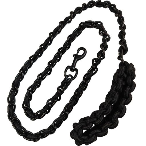 Correa Metalica para Perros con Collar de Entrenamiento Caminar Correas Pesadas Anti Mordida Cadena de Gancho para Perros Medianos y Grandes - Imagen 9