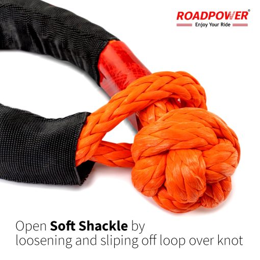 Cuerda de Recuperacion Cinetica ROADPOWER 1 pulgada x 30 pies - con Bolsa Guantes y 2 Piezas de Soporte Suave - Kit de Recuperacion Resistente para UTV, ATV, Camion, Automovil (14 Toneladas/35000 Lbs, 1 pulgada x 30 pies) - Imagen 8