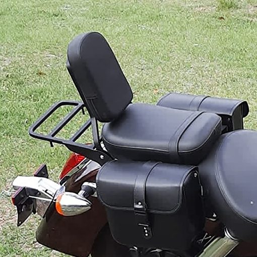 AUFER Respaldo Desmontable con Parrilla y Almohadilla para Honda Shadow Spirit 750 VT750C2 2007-2014 Shadow Phantom 750 VT750C2B 2010-2020 - Imagen 2