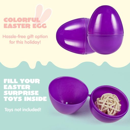 JOYIN 1000 PCS 2.3" Huevos de Plastico para Pascua, Huevos de Plastico Coloridos y Brillantes para Rellenar, Caza de Huevos de Pascua, Rellenar Regalos, Favores de Fiesta, Regalos de Canasta de Pascua, Premios de Aula - Imagen 3