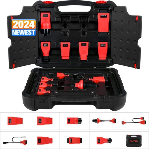 Autel MaxiSys MSOBD2KIT Kit de Adaptadores No-OBDII, 9 Conectores para Diagnosticos en Autos Sin Puerto OBD2, Estuche Resistente, Compatible con Escaneres MSUltra MS919 MS909 Elite II MS906 Pro MS906TS MK808S