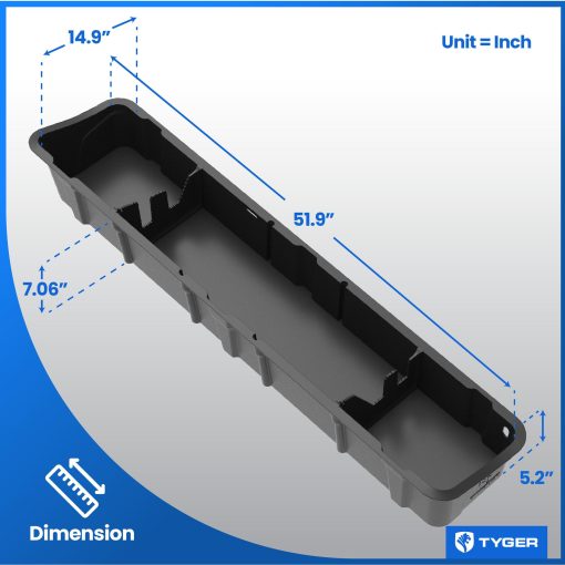 Tyger Auto Caja de Almacenamiento Trasero para Asiento Trasero TG-CB5F2228 Compatible con Ford F-150 2015-2024; Ford F-250/F-350/F-450/F-550 Super Duty 2017-2023 | Cabina de Tripulacion | Organizador Negro - Imagen 5