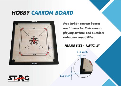 Juego de Mesa Carrom STAG Hobby con Monedas y Striker - Imagen 6