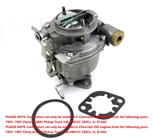 Carburador de 1 barril modelo Rochester BV con estrangulador manual solo para Chevrolet y GMC Trucks 1963-1967 292" 4.8L 6 cilindros - Imagen 3