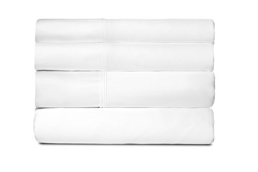 Juego de sabanas SHEEX Active Comfort, sabanas refrescantes y comodas con 1 sabana plana, 1 sabana ajustable y 2 fundas de almohada tamaño King, King/California King, Blanco Brillante - Imagen 2
