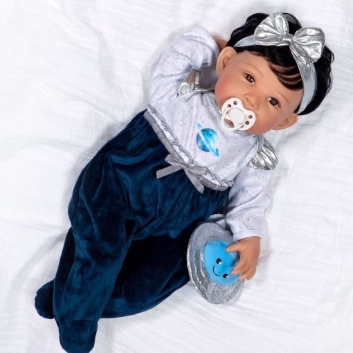 Muneca Realista Reborn Paradise Galleries - Muneca Bebe de 21'' Realista en Set de Regalo de 5 Piezas en Tema Espacial Galaxia para Edades 3+ - Imagen 2