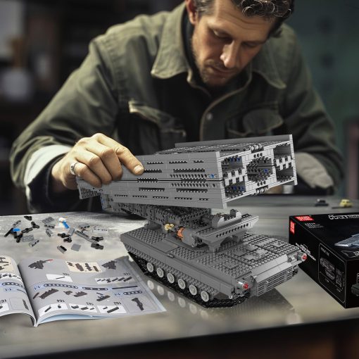 Kit de Construccion de Vehiculo de Puentes Mould King 20029, Juego de Construccion de Tanques Militares, Camion de Puente Tipo Tanque para Adultos y Ninos, 1759 Piezas - Imagen 5