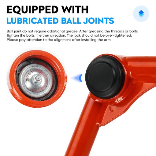 Brazos de Control Superiores Delanteros con Rotulas Elevacion 2-4" para Ram 1500 RWD 4WD 2011-2022, Kit de Suspension Ajustable 2 Piezas - Imagen 2