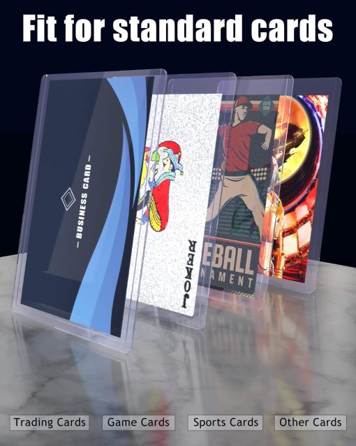 Protector de Tarjetas para Barajas 960 ct, 35 PT Premium 480 Protector Superior y 480 Fundas Transparentes, Fundas Rigidas de Plastico Grueso para Tarjetas de 3" x 4", Protector de Cartas de Juego, Cartas Deportivas, Cartas Coleccionables - Imagen 6