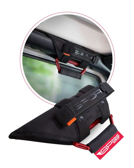 GPCA - GP Grip PRO, Asas Plegables de Aluminio Patentadas para Wrangler 4xe, JL, JT, JK, Sport, Sahara, Rubicon y Gladiator 4DR/2DR 2007-2023, 2 Paquetes, Rojo Fuegos Artificiales - Imagen 7