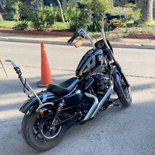 Cojin de asiento delantero de conductor de motocicleta negro de cuero para Harley Sportster XL 1200 883 72 Forty Eight 2016-2020 - Imagen 7