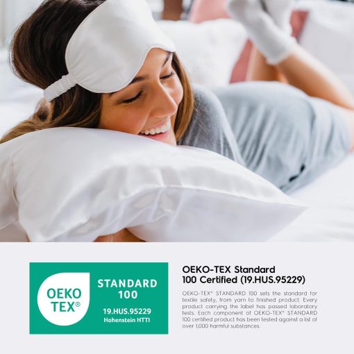 Funda de Almohada de Seda de Tafts - 22mm 100% Pura Seda de Morera 6A Funda de Almohada de Seda para Cabello y Piel con Cierre de Cremallera, Refrigerante, Natural, Organica, Doble Cara Funda de Almohada de Seda (Dorado, King 20x36 2pc) - Imagen 4