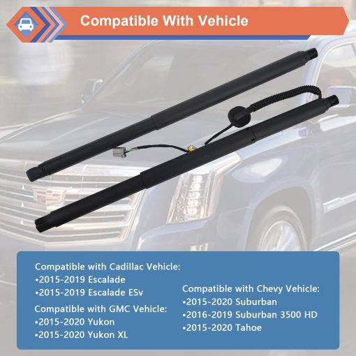 Rear Tailgate Power Lift Support Shock Strut Compatible con Chevy GMC Cadillac Vehicle 2015-2020 Suburban Tahoe Yukon, 2015-2019 Escalade Escalade ESV, Reemplaza #84306929 84183515 84183516 23408748 - Imagen 3