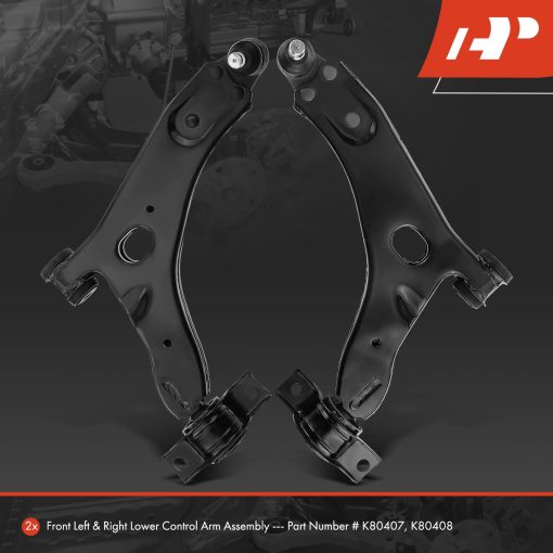 A-Premium 2 x Brazo de Control Inferior Delantero con Junta de Bola y Buje, Compatible con Ford Focus 2004-2011, Reemplazar # K80407, K80408 - Imagen 2