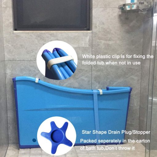 Baño Plegable Grande para Bañera W WEYLAN TEC para Niños Gemelos Adulto Azul - Imagen 6