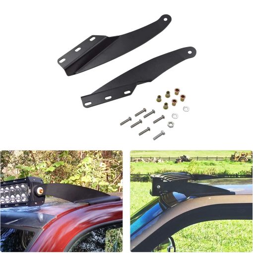 Barra de luz LED curva de 52" 300W con kit de cableado y soportes de montaje de parabrisas delantero compatible con Chevy GMC C/K 1500 2500 3500 1989-1998 - Imagen 2