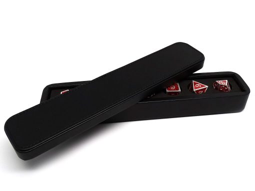 Caja de Almacenamiento y Exhibicion de Dados - Perfecta para Dados Poliedricos de Piedra y Metal con Tapa Magnetica (Diseno Simple)